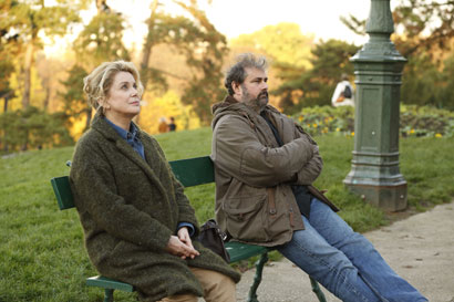 Catherine Deneuve, et Gustave Kervern in "Dans la Court" - courtesy of Berlinale
