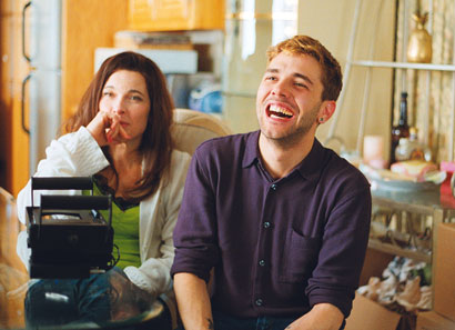 Xavier Dolan and Die (Anne Dorval) on set - Photo: courtesy of GoodFilms Xavier Dolan and Die (Anne Dorval) on set - Photo: courtesy of GoodFilms
