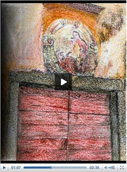 Un frame del booktrailer di "Nostra signora degli scorpioni", disponibile su http://sellerio.it/it/extra/?id=7438