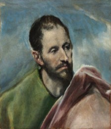 Domenikos Theotokopoulos detto El Greco (Candia 1541 - Toledo 1614) San Giacomo minore 1585-1590 ca. Olio su tela, 49,5x42,5 cm ©Museum of Fine Arts, Budapest 2015