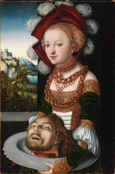 Lucas Cranach Il Vecchio (Kronach 1472 c a. - Weimar 1553) Salomè con la testa di San Giovanni Battista 1526-1530 ca. Olio su tavola, cm 88,4x58,3 ©Museum of Fine Arts, Budapest 2015