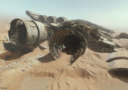 Il Millennium Falcon - Photo: courtesy of The Walt Disney Company Italia star-wars-7_millennium-falcon_courtesy-of-TheWaltDisneyCompanyItaliastar-wars-7_millennium-falcon_courtesy-of-TheWaltDisneyCompanyItalia