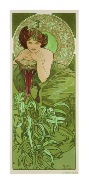 Alfons Mucha, Lo Smeraldo, in Les Pierres Précieuses, 1900.