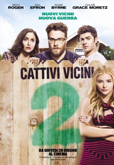 Il poster italiano di Cattivi Vicini 2