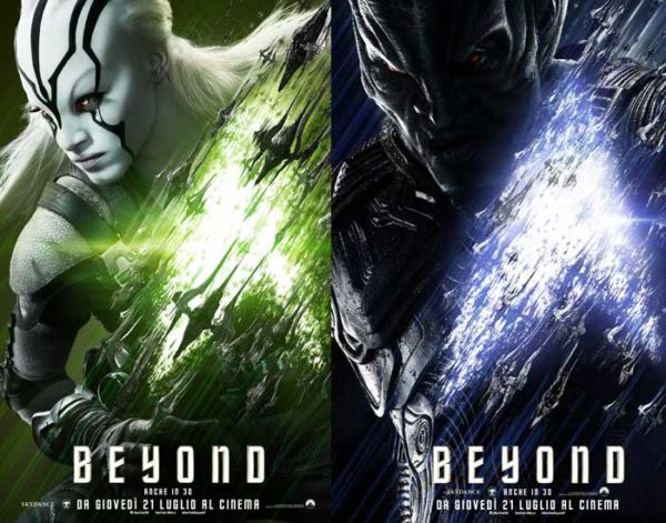 I character poster di Jaylah e Krall in Star Trek Beyond