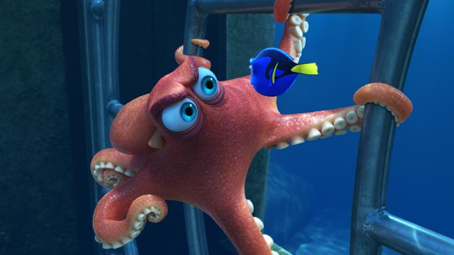 Il polpo Hank con Dory - Photo: courtesy of The Walt Disney Company Italia