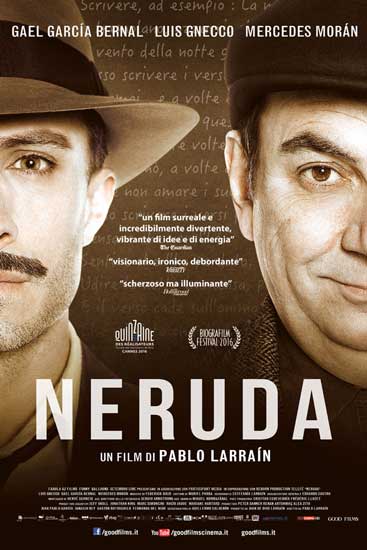 Il poster italiano del film NERUDA Il poster italiano del film NERUDA