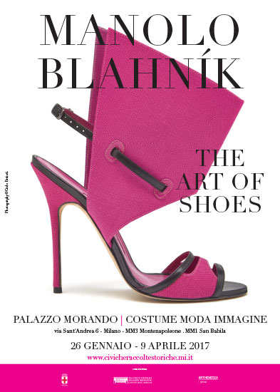 il poster della mostra dedicata a Manolo Blahnik il poster della mostra dedicata a Manolo Blahnik