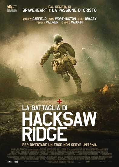 Il poster italiano del film La Battaglia di Hacksaw Ridge