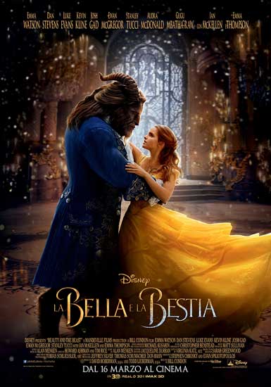 La locandina italiana del film La Bella e la Bestia