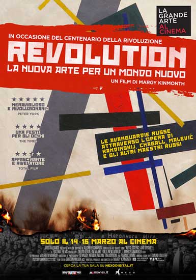 Il manifesto del docufilm Revolution – La Nuova Arte per un Mondo Nuovo Il manifesto del docufilm Revolution – La Nuova Arte per un Mondo Nuovo