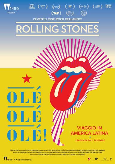 Il poster italiano del documentario The Rolling Stones Olé Olé Olé! Viaggio in America Latina
