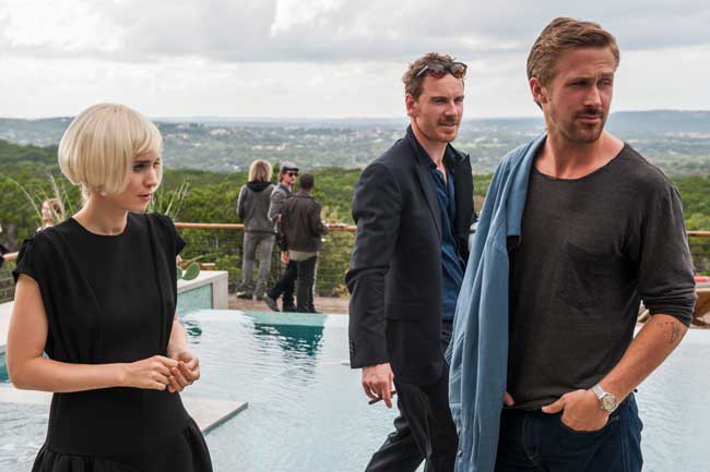 Rooney Mara, Michael Fassbender e Ryan Gosling nel film Song to Song - Photo: courtesy of Lucky Red Rooney Mara, Michael Fassbender e Ryan Gosling nel film Song to Song - Photo: courtesy of Lucky Red