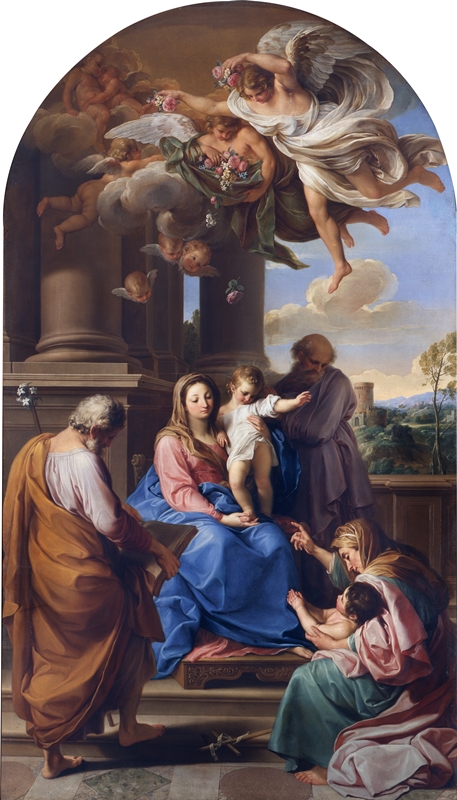 Quinto Dialogo. Attorno al Settecento. Pompeo Batoni e Milano. Madonna con il Bambino e i Santi Giuseppe e Zaccaria, Elisabetta e Giovannino Quinto Dialogo. Attorno al Settecento. Pompeo Batoni e Milano. Madonna con il Bambino e i Santi Giuseppe e Zaccaria, Elisabetta e Giovannino