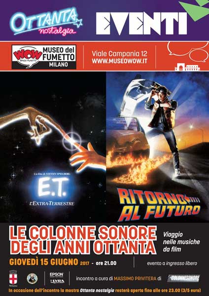 Il manifesto dell'evento LE COLONNE SONORE DEGLI ANNI OTTANTA Il manifesto dell'evento LE COLONNE SONORE DEGLI ANNI OTTANTA