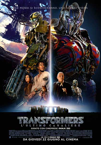 il poster italiano del film Transformers 5 L'ultimo Cavaliere