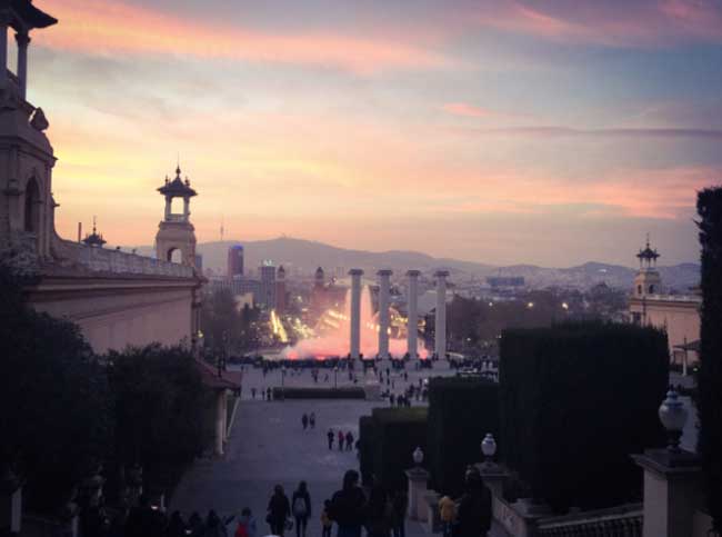 Barcellona, Montijuc al tramonto - Foto: Anna Falciasecca Barcellona, Montijuc al tramonto - Foto: Anna Falciasecca