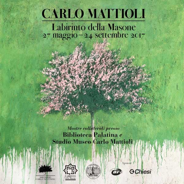 La locandina della mostra di Carlo Mattioli