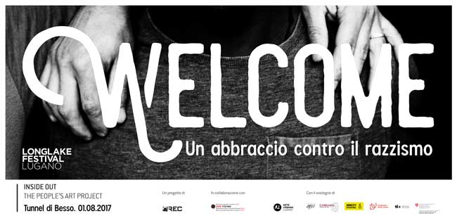 il poster dell'istallazione fotografica nel tunnel di Besso mostre a Lugano Welcome