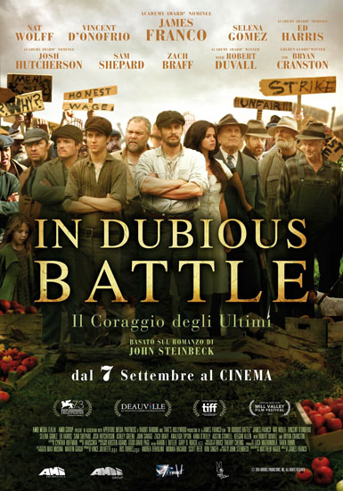 il poster italiano del film In dubious Battle il poster italiano del film In dubious Battle