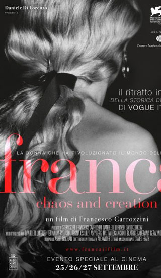 il poster del film FRANCA Chaos and Creation - Photo: courtesy of M2 Pictures