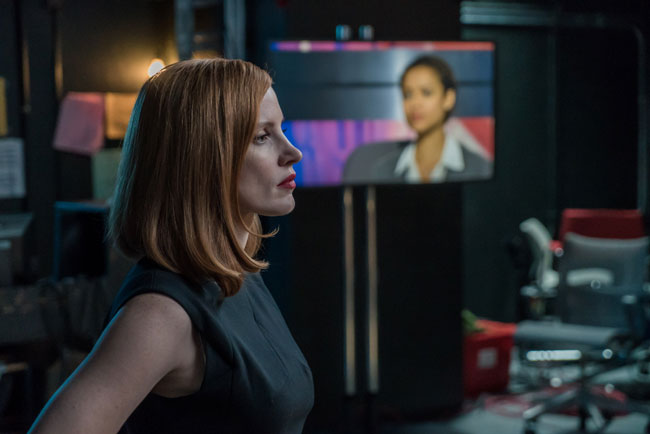 Jessica Chastain in Miss Sloane - Photo: courtesy of Leone Film Group Jessica Chastain in Miss Sloane - Photo: courtesy of Leone Film Group