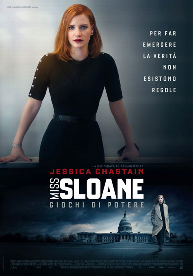 il poster italiano del film Miss Sloane