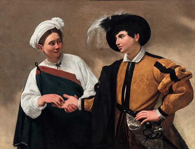 Michelangelo Merisi, Buona Ventura (1597), olio su tela, 115 x 150 cm, Roma, Musei Capitolini - Pinacoteca Capitolina Dentro Caravaggio - Buona Ventura
