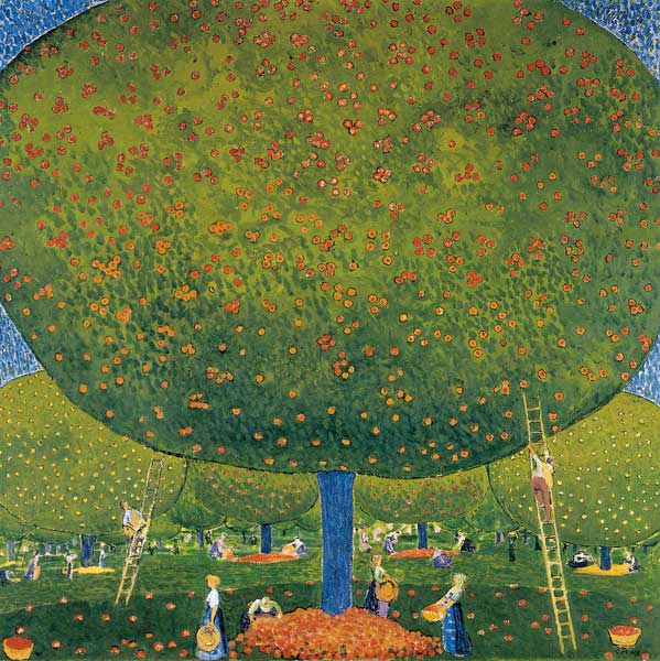 Cuno Amiet, La raccolta delle mele, 1907 © M. + D. Thalmann, Herzogenbuchsee Cuno Amiet, La raccolta delle mele, 1907 © M. + D. Thalmann, Herzogenbuchsee