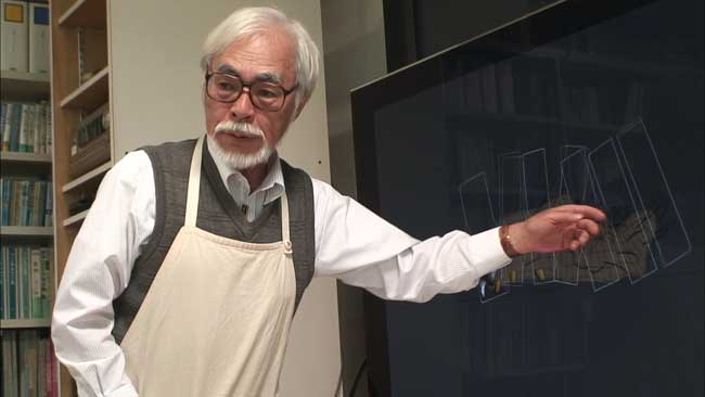 Hayao Miyazaki in una scena del film Never Ending Man - Photo: courtesy of Nexo Digital Hayao Miyazaki in una scena del film Never Ending Man - Photo: courtesy of Nexo Digital