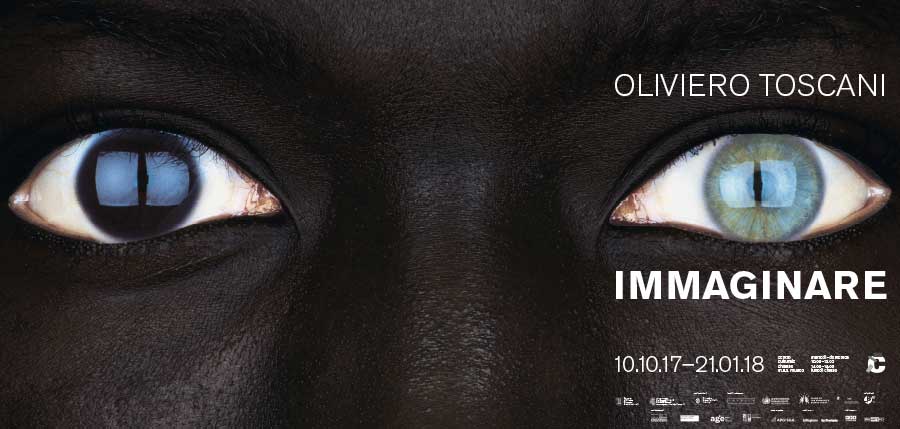 la locandina della mostra Oliviero Toscani Immaginare - Courtesy of press office la locandina della mostra Oliviero Toscani Immaginare