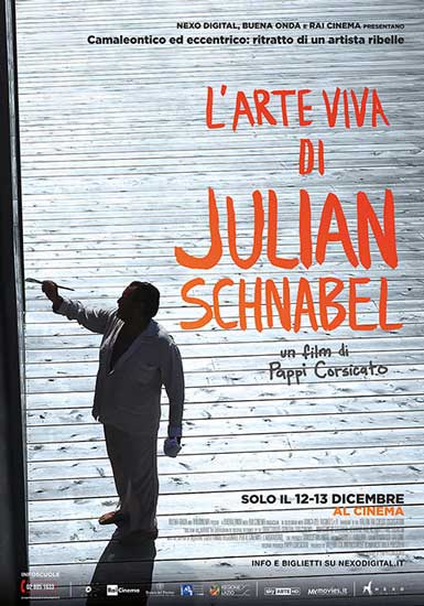la locandina del film L’arte viva di Julian Schnabel la locandina del film L’arte viva di Julian Schnabel
