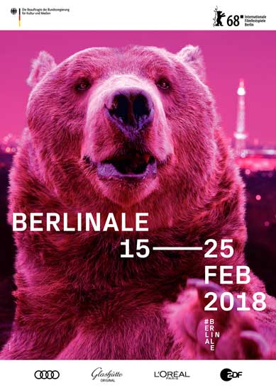 uno dei poster della Berlinale 2018 © Internationale Filmfestspiele Berlin / Velvet Creative Office uno dei poster della Berlinale 2018 © Internationale Filmfestspiele Berlin / Velvet Creative Office