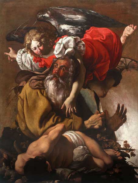 Luigi Miradori detto Genovesino, Sacrificio di Isacco - Tela, cm 146,8 x 111 - Londra, collezione privata Luigi Miradori detto Genovesino, Sacrificio di Isacco - Tela, cm 146,8 x 111 - Londra, collezione privata