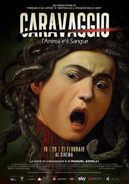 il poster italiano del film Caravaggio l’Anima e il Sangue