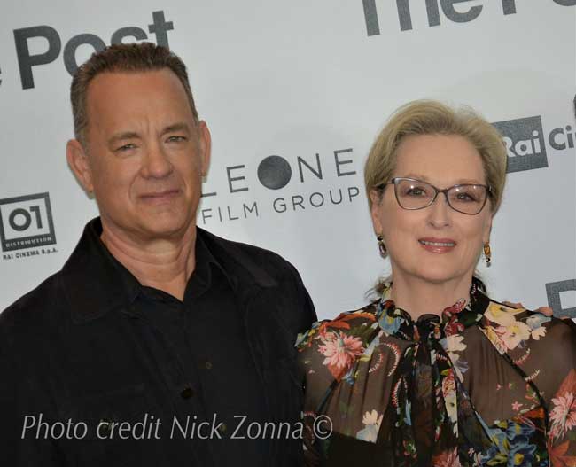 Tom Hanks e Meryl Streep alla presentazione milanese del film The Post - Photo: Nick Zonna © Tom Hanks e Meryl Streep alla presentazione milanese del film The Post - Photo credit: Nick Zonna