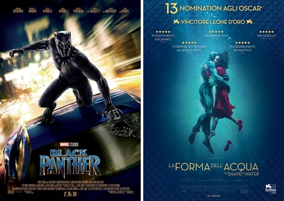 Poster film in lingua originale Black Panther + La forma dell'acqua