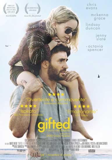 la locandina italiana del film Gifted la locandina italiana del film Gifted