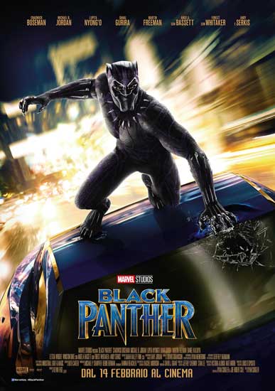 il poster italiano del film Marvel Black Panther il poster italiano del film Marvel Black Panther