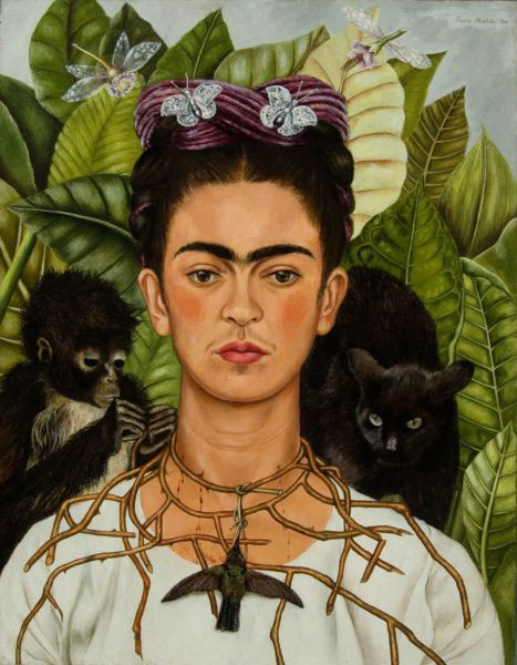 Frida Khalo, Autoritratto, 1940, ©Banco de México Diego Rivera Frida Kahlo Museums Trust, México, D.F. by SIAE 2018 Frida Khalo, Autoritratto, 1940, (c) Banco de México Diego Rivera Frida Kahlo Museums Trust, México, D.F. by SIAE 2018