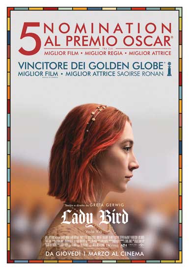 la locandina italiana del film Lady Bird la locandina italiana del film Lady Bird