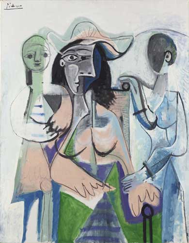 Impressionismo e Avanguardie: Pablo Picasso Donna e bambine, 1961 olio su tela, 146 x 113.7 cm Philadelphia Museum of Art, Donazione di Mrs. John Wintersteen, 1964 Impressionismo e Avanguardie: Pablo Picasso Donna e bambine