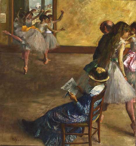 Impressionismo e Avanguardie: Edgar Degas, La classe di danza, ca. 1880 olio su tela, 82.2 x 76.8 cm Philadelphia Museum of Art, Acquistato con il W. P. Wilstach Fund, 1937 impressionismo e avanguardie: Edgar Degas La classe di danza, ca. 1880