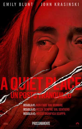 la locandina italiana del film A Quiet Place la locandina italiana del film A Quiet Place