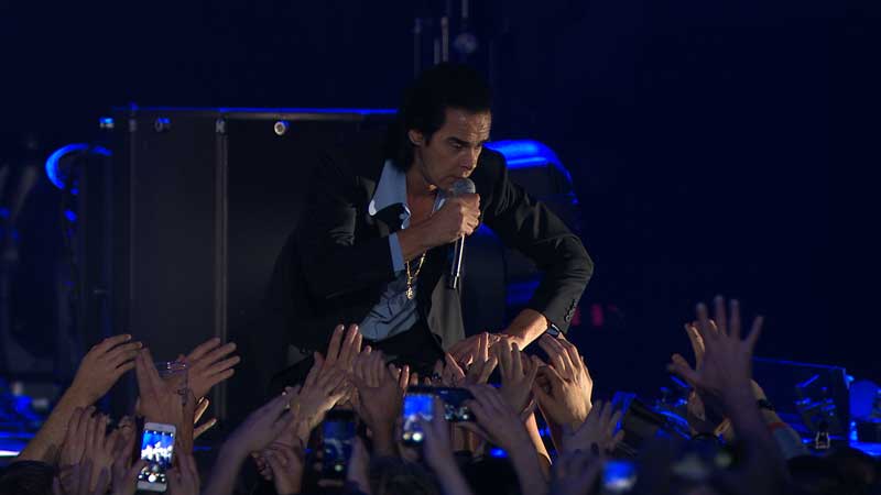 Distant Sky: Nick Cave durante il concerto di Copenhagen - Photo: courtesy of Nexo Digital Distant Sky: Nick Cave durante il concerto di Copenhagen - Photo: courtesy of Nexo Digital
