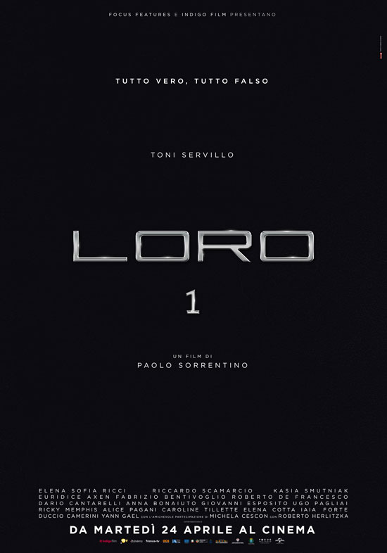 la locandina del film LORO 1 la locandina del film LORO 1