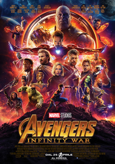 il poster italiano del film Marvel Avengers: Infinity War il poster italiano del film Marvel Avengers: Infinity War