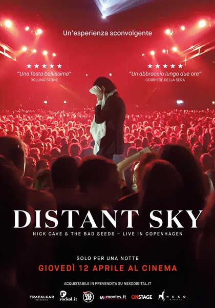 la locandina italiana del film-evento Distant Sky la locandina italiana del film-evento Distant Sky