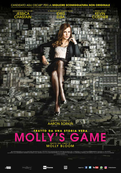 la locandina italiana del film Molly’s Game la locandina italiana del film Molly’s Game