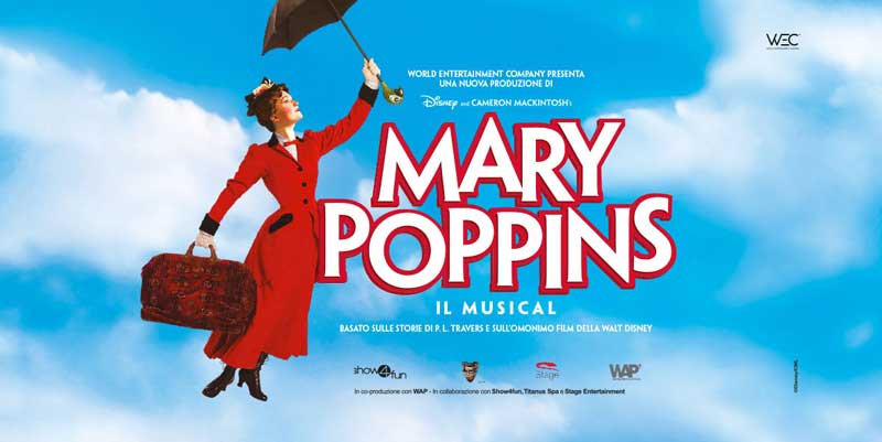 la locandina del musical Mary Poppins al Teatro Nazionale di Milano la locandina del musical Mary Poppins al Teatro Nazionale di Milano